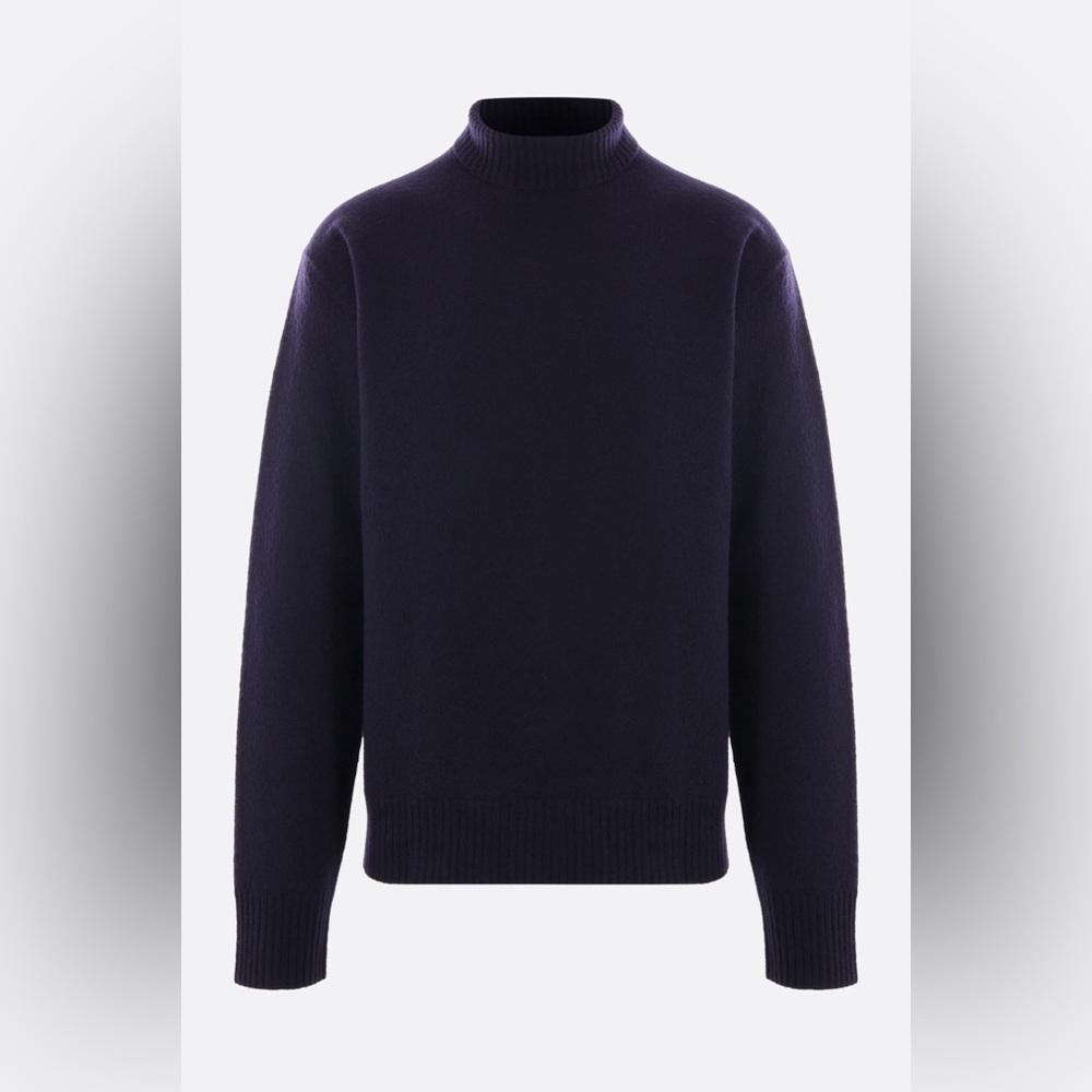 Jil Sander Cashmere Mock Turtleneck Sweater - Eggplant - size 38